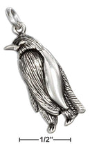 Silver Charms & Pendants Sterling Silver Antiqued Penguin Charm JadeMoghul Inc.