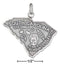 Silver Charms & Pendants Sterling Silver Antiqued South Carolina State Charm JadeMoghul Inc.