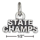 Silver Charms & Pendants Sterling Silver Antiqued "State Champs" Charm JadeMoghul Inc.