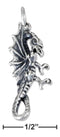 Silver Charms & Pendants STERLING SILVER ANTIQUED THREE DIMENSIONAL DRAGON CHARM JadeMoghul