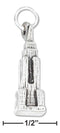 Silver Charms & Pendants Sterling Silver Antiqued Three Dimensional Empire State Building Charm JadeMoghul Inc.