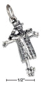 Silver Charms & Pendants Sterling Silver Antiqued Three Dimensional Moveable Scarecrow Charm JadeMoghul Inc.