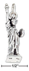 Silver Charms & Pendants Sterling Silver Antiqued Three Dimensional Statue Of Liberty Charm JadeMoghul Inc.