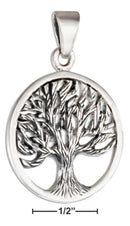 Silver Charms & Pendants Sterling Silver Antiqued Tree Of Life Pendant JadeMoghul Inc.