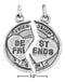 Silver Charms & Pendants Sterling Silver Antiqued Two Piece Break Apart "Best Friends" Charm JadeMoghul Inc.