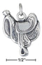 Silver Charms & Pendants Sterling Silver Antiqued Western Horse Saddle Charm JadeMoghul Inc.