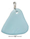 Silver Charms & Pendants Sterling Silver Aqua Ocean Blue Triangular Sea Glass Pendant JadeMoghul