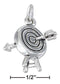 Silver Charms & Pendants STERLING SILVER ARROW AND ARCHERY TARGET CHARM JadeMoghul