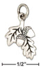 Silver Charms & Pendants Sterling Silver Autumn Oak Leaves With Acorns Charm JadeMoghul Inc.