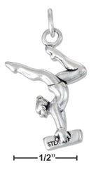 Silver Charms & Pendants STERLING SILVER BALANCE BEAM GYMNAST CHARM JadeMoghul