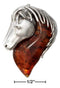 Silver Charms & Pendants Sterling Silver Baltic Amber Horse Head Pendant JadeMoghul