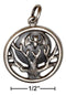 Silver Charms & Pendants Sterling Silver Bat And Full Moon Tree Charm JadeMoghul