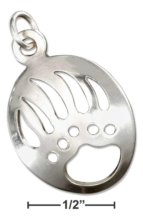 Silver Charms & Pendants Sterling Silver Bear Paw Cutout Charm JadeMoghul Inc.