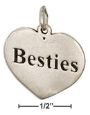 Silver Charms & Pendants Sterling Silver "Besties" Heart Charm JadeMoghul Inc.