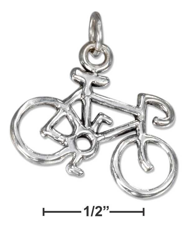 Silver Charms & Pendants Sterling Silver Bicycle Charm JadeMoghul Inc.