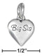 Silver Charms & Pendants STERLING SILVER BIG SIS SMALL HEART CHARM JadeMoghul