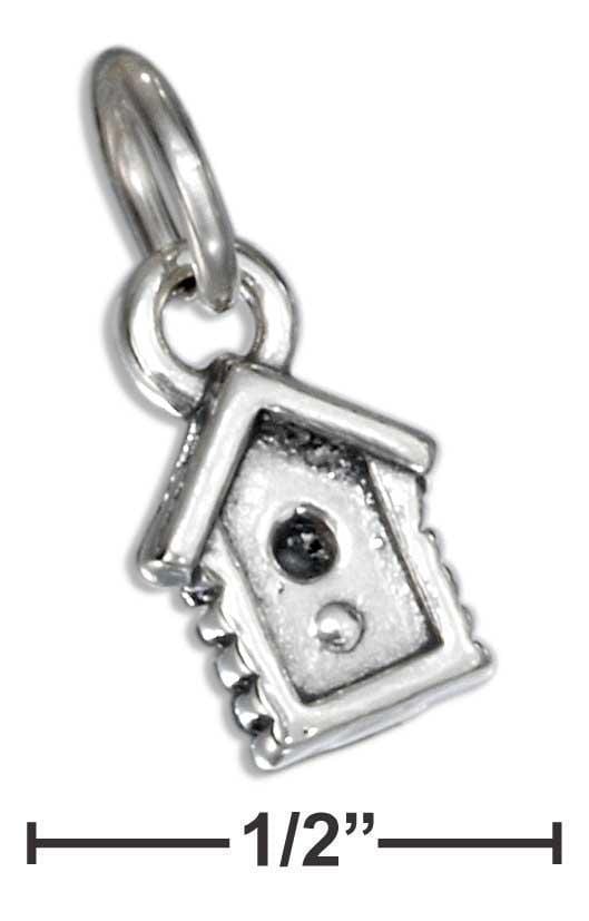 Silver Charms & Pendants STERLING SILVER BIRDHOUSE CHARM JadeMoghul