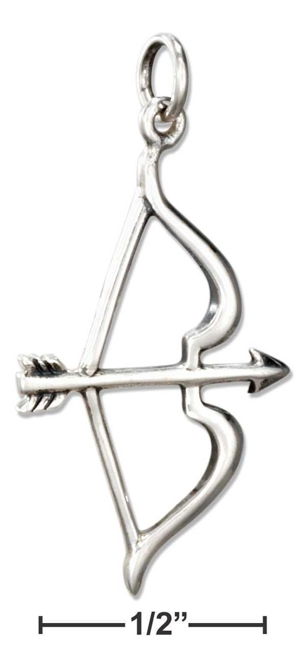 Silver Charms & Pendants Sterling Silver Bow And Arrow Charm JadeMoghul