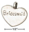 Silver Charms & Pendants Sterling Silver "Bridesmaid" Heart Message Pendant JadeMoghul Inc.