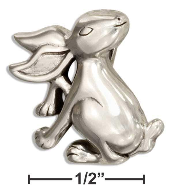 Silver Charms & Pendants Sterling Silver Bunny Rabbit Pendant JadeMoghul Inc.