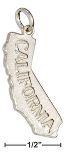 Silver Charms & Pendants Sterling Silver California State Silhouette Charm With "california" Message JadeMoghul