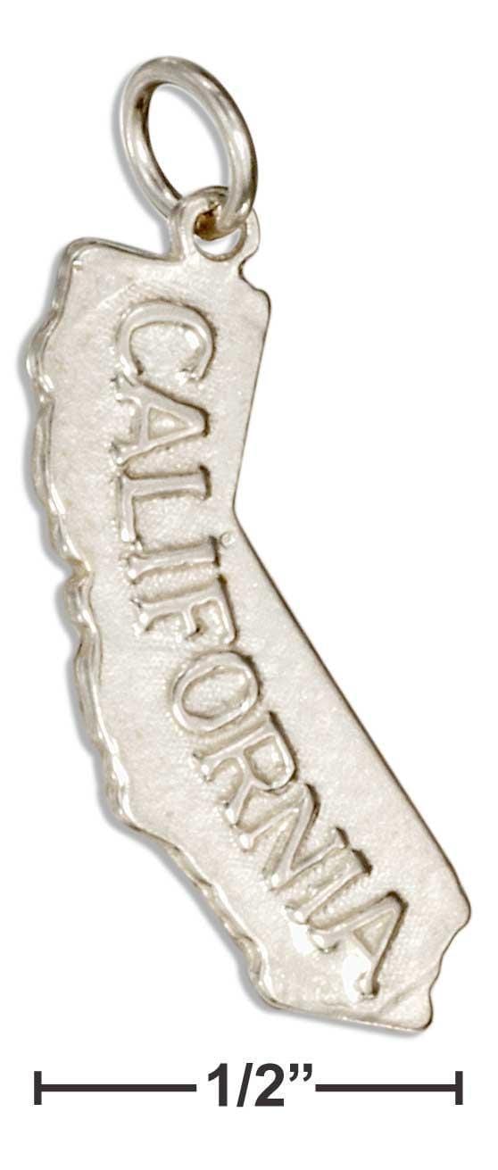 Silver Charms & Pendants Sterling Silver California State Silhouette Charm With "california" Message JadeMoghul