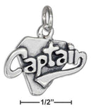 Silver Charms & Pendants Sterling Silver "Captain" Charm For Baseball Or Softball JadeMoghul Inc.