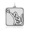 Silver Charms & Pendants Sterling Silver Cat Pendant With Bird JadeMoghul Inc.