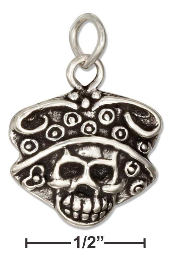 Silver Charms & Pendants Sterling Silver Catrina Skull Charm JadeMoghul Inc.