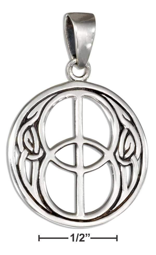 Silver Charms & Pendants Sterling Silver Celtic Chalice Well Pendant JadeMoghul Inc.