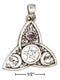 Silver Charms & Pendants Sterling Silver Celtic Triquetra Pendant With Pentacle And Purple Glass JadeMoghul