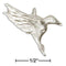 Silver Charms & Pendants Sterling Silver Charm:  3D Hovering Hummingbird Pendant JadeMoghul Inc.