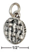 Silver Charms & Pendants Sterling Silver Charm:  3D Pie Charm With Lattice Crust JadeMoghul Inc.