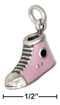 Silver Charms & Pendants Sterling Silver Charm: 3D Pink High Top Sneaker Charm JadeMoghul Inc.