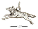 Silver Charms & Pendants Sterling Silver Charm:  3D Running Wolf Charm JadeMoghul Inc.