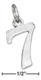 Silver Charms & Pendants Sterling Silver Charm:  "7" Number Charm JadeMoghul