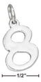 Silver Charms & Pendants Sterling Silver Charm:  "8" Number Charm JadeMoghul