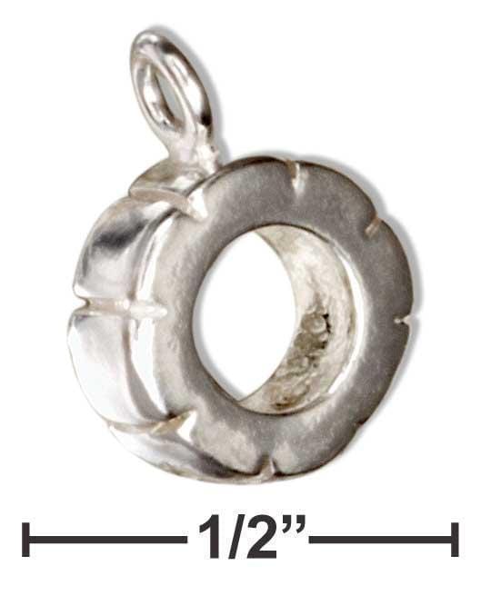 Silver Charms & Pendants Sterling Silver Charm Adapter Bead To Dangle From Bracelet JadeMoghul Inc.