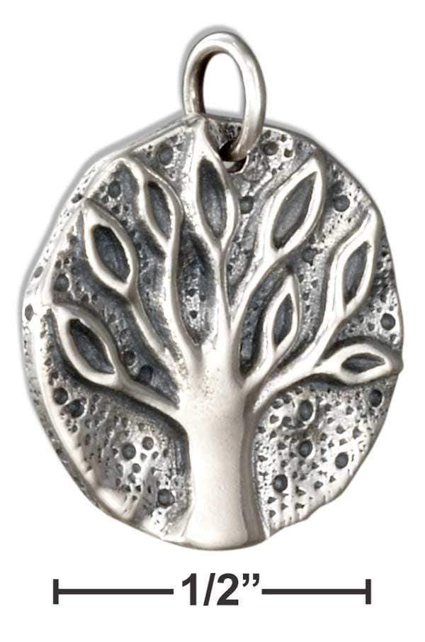 Silver Charms & Pendants Sterling Silver Charm:  Ancient Coin With Tree Of Life Charm JadeMoghul Inc.