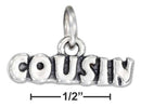 Silver Charms & Pendants Sterling Silver Charm:  Antiqued "cousin" Charm JadeMoghul