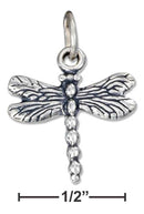 Silver Charms & Pendants Sterling Silver Charm:  Antiqued Dragonfly Charm JadeMoghul