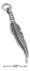 Silver Charms & Pendants Sterling Silver Charm:  Antiqued Feather Charm JadeMoghul