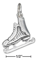 Silver Charms & Pendants Sterling Silver Charm:  Antiqued Hockey Skate Charm JadeMoghul