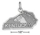 Silver Charms & Pendants Sterling Silver Charm:  Antiqued Kentucky State Charm JadeMoghul