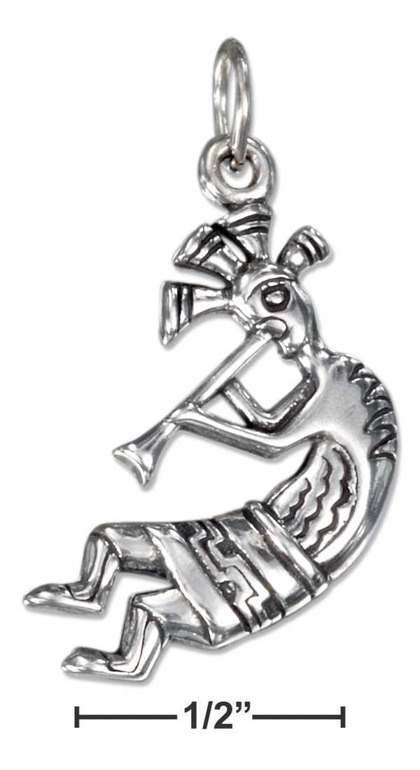 Silver Charms & Pendants Sterling Silver Charm:  Antiqued Kokopelli Charm JadeMoghul