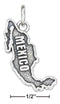 Silver Charms & Pendants Sterling Silver Charm:  Antiqued "mexico" Map Charm JadeMoghul