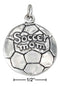 Silver Charms & Pendants Sterling Silver Charm:  Antiqued Soccer Ball With "soccer Mom" Charm JadeMoghul