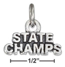 Silver Charms & Pendants Sterling Silver Charm:  Antiqued "state Champs" Charm JadeMoghul