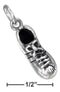 Silver Charms & Pendants Sterling Silver Charm:  Antiqued Three Dimensional Running Shoe Sneaker Charm JadeMoghul