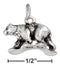 Silver Charms & Pendants Sterling Silver Charm:  Antiqued Three Dimensional Walking Bear Charm JadeMoghul